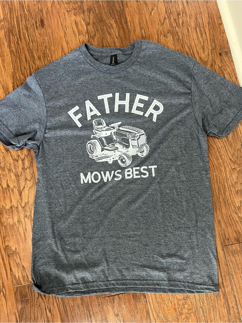 Father Mows Best Graphic Tee - Heather Navy